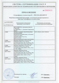 2016.11.25 Дальнереченск - Сваи сертификат + Трубы стальные электросварные прямошовные. Приложение 1 доп. для сертификата на сваи